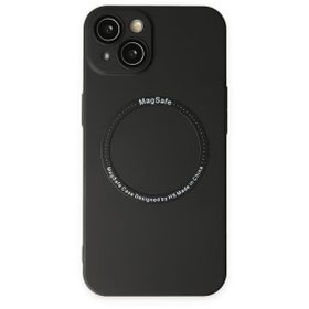 Alan Şanslı iPhone 14 Plus Jack Magneticsafe Lens Siyah Silikon Kılıf