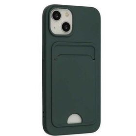 Alan Şanslı iPhone 14 Plus Kelvin Kartvizitli Koyu Yeşil Silikon Kılıf