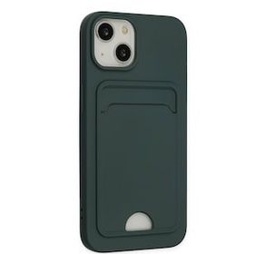Alan Şanslı iPhone 14 Plus Kelvin Kartvizitli Koyu Yeşil Silikon Kılıf