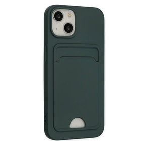 Alan Şanslı iPhone 14 Plus Kelvin Kartvizitli Koyu Yeşil Silikon Kılıf