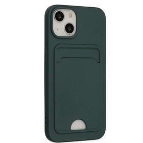 Alan Şanslı iPhone 14 Plus Kelvin Kartvizitli Koyu Yeşil Silikon Kılıf