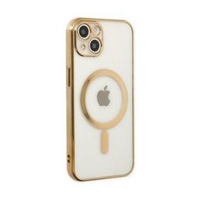 Alan Şanslı iPhone 14 Plus Magneticsafe Lazer Gold Silikon Kılıf