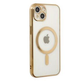 Alan Şanslı iPhone 14 Plus Magneticsafe Lazer Gold Silikon Kılıf
