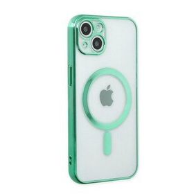 Alan Şanslı iPhone 14 Plus Magneticsafe Lazer Haki Yeşil Silikon Kılıf