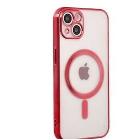 Alan Şanslı iPhone 14 Plus Magneticsafe Lazer Kırmızı Silikon Kılıf