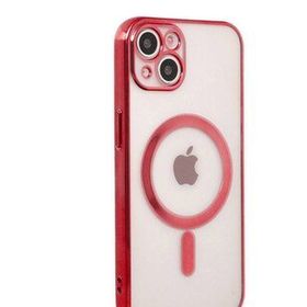 Alan Şanslı iPhone 14 Plus Magneticsafe Lazer Kırmızı Silikon Kılıf