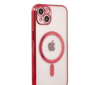 Alan Şanslı iPhone 14 Plus Magneticsafe Lazer Kırmızı Silikon Kılıf