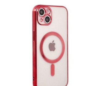 Alan Şanslı iPhone 14 Plus Magneticsafe Lazer Kırmızı Silikon Kılıf