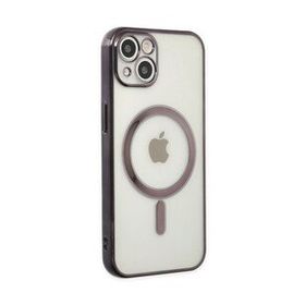 Alan Şanslı iPhone 14 Plus Magneticsafe Lazer Siyah Silikon Kılıf