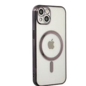 Alan Şanslı iPhone 14 Plus Magneticsafe Lazer Siyah Silikon Kılıf