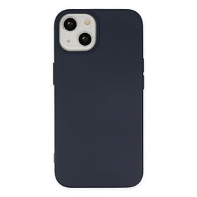 Alan Şanslı iPhone 14 Plus Nano İçi Kadife Lacivert Silikon Kılıf