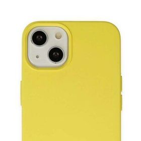Alan Şanslı iPhone 14 Plus Nano İçi Kadife Sarı Silikon Kılıf