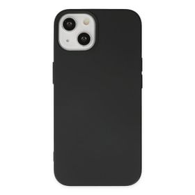 Alan Şanslı iPhone 14 Plus Nano İçi Kadife Siyah Silikon Kılıf