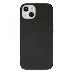 Alan Şanslı iPhone 14 Plus Nano İçi Kadife Siyah Silikon Kılıf