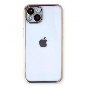 Alan Şanslı iPhone 14 Plus Razer Lensli Gold Silikon Kılıf