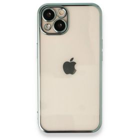 Alan Şanslı iPhone 14 Plus Razer Lensli Yeşil Silikon Kılıf