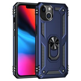 Alan Şanslı iPhone 14 Plus Sofya Yüzüklü Lacivert Silikon Kapak Kılıf