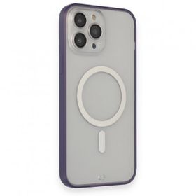 Alan Şanslı iPhone 14 Pro Grand Magneticsafe Kapak Mor Kılıf