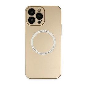 Alan Şanslı iPhone 14 Pro Jack Magneticsafe Lens Gold Silikon Kılıf