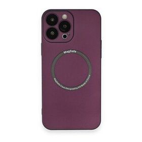 Alan Şanslı iPhone 14 Pro Jack Magneticsafe Lens Silikon Mürdüm Kılıf