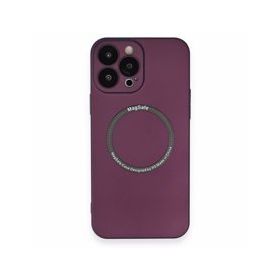 Alan Şanslı iPhone 14 Pro Jack Magneticsafe Lens Silikon Mürdüm Kılıf