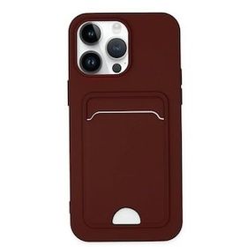 Alan Şanslı iPhone 14 Pro Kelvin Kartvizitli Bordo Silikon Kılıf