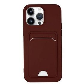 Alan Şanslı iPhone 14 Pro Kelvin Kartvizitli Bordo Silikon Kılıf