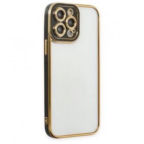 Alan Şanslı iPhone 14 Pro Liva Lens Silikon Siyah Kılıf