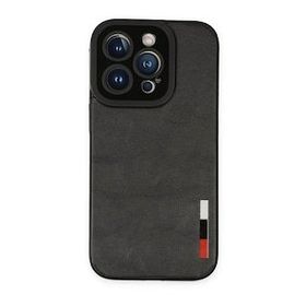 Alan Şanslı iPhone 14 Pro Loop Deri Silikon Siyah Kılıf