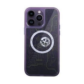 Alan Şanslı iPhone 14 Pro Magic Magneticsafe Silikon Derin Mor Kılıf