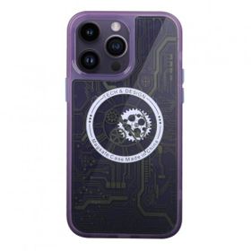 Alan Şanslı iPhone 14 Pro Magic Magneticsafe Silikon Derin Mor Kılıf