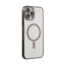 Alan Şanslı iPhone 14 Pro Magneticsafe Lazer Siyah Silikon Kılıf