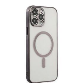 Alan Şanslı iPhone 14 Pro Magneticsafe Lazer Siyah Silikon Kılıf