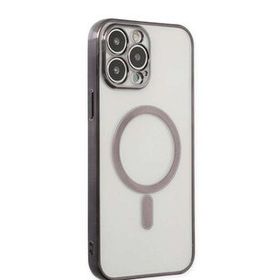 Alan Şanslı iPhone 14 Pro Magneticsafe Lazer Siyah Silikon Kılıf