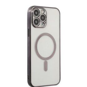 Alan Şanslı iPhone 14 Pro Magneticsafe Lazer Siyah Silikon Kılıf
