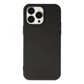 Alan Şanslı iPhone 14 Pro Max Nano İçi Kadife Siyah Silikon Kılıf