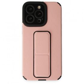 Alan Şanslı iPhone 14 Pro Mega Standlı Silikon Pudra Kılıf