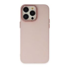 Alan Şanslı iPhone 14 Pro Modos Metal Kapak Pembe Kılıf