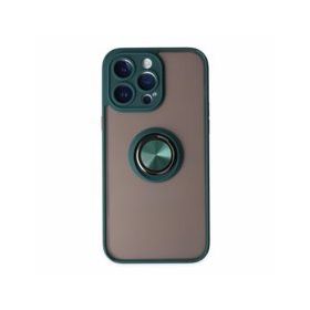 Alan Şanslı iPhone 14 Pro Montreal Yüzüklü Silikon Kapak Yeşil Kılıf
