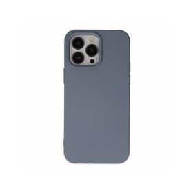 Alan Şanslı iPhone 14 Pro Nano İçi Kadife Silikon Gri Kılıf