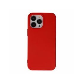 Alan Şanslı iPhone 14 Pro Nano İçi Kadife Silikon Kırmızı Kılıf