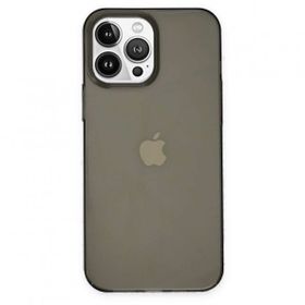 Alan Şanslı iPhone 14 Pro PC Sert Şeffaf Kapak Siyah Kılıf