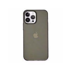 Alan Şanslı iPhone 14 Pro PC Sert Şeffaf Kapak Siyah Kılıf