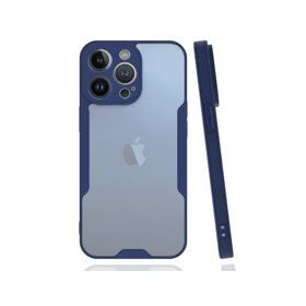 Alan Şanslı iPhone 14 Pro Platin Silikon Lacivert Kılıf