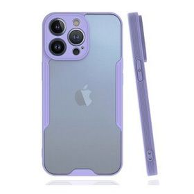 Alan Şanslı iPhone 14 Pro Platin Silikon Lila Kılıf