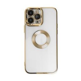 Alan Şanslı iPhone 14 Pro Slot Silikon Gold Kılıf