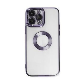 Alan Şanslı iPhone 14 Pro Slot Silikon Mor Kılıf