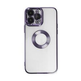 Alan Şanslı iPhone 14 Pro Slot Silikon Mor Kılıf