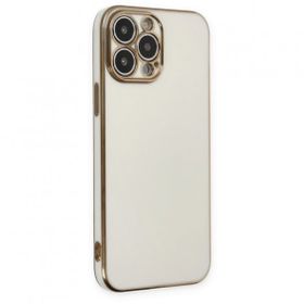Alan Şanslı iPhone 14 Pro Volet Silikon Beyaz Kılıf
