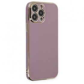 Alan Şanslı iPhone 14 Pro Volet Silikon Mor Kılıf